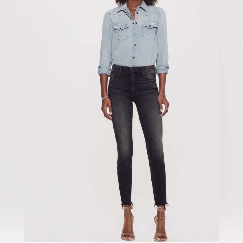 MOTHER Black Skinny Jeans